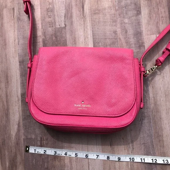Kate Spade Pink Pebbled Soft Leather Crossbody - Picture 7 of 11